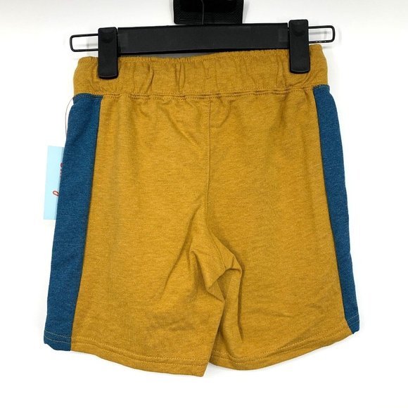 Cat & Jack Shorts Boys Size XS (4/5) Colorblock French Terry Knit Brown Pull On - Picture 6 of 9